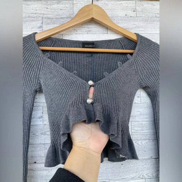 TWO PIECE MAJORELLE EDNA MICRO CARDIGAN AND KNIT PANTS  XS NWT - Picture 4 of 17